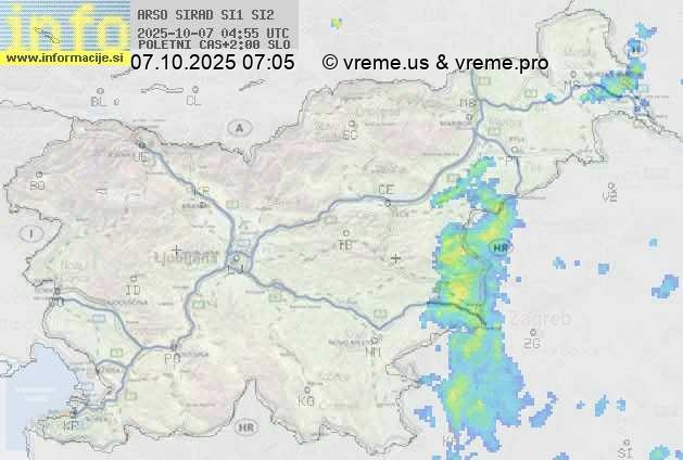 Radarska karta padavin