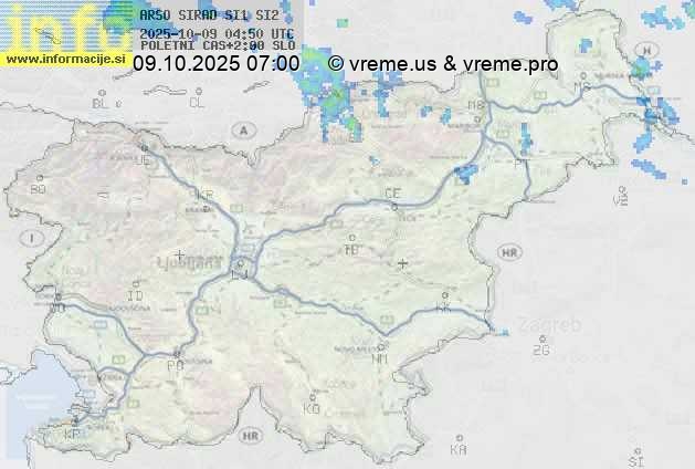 Radarska karta padavin