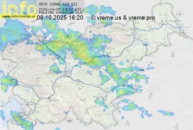 Radarska karta padavin