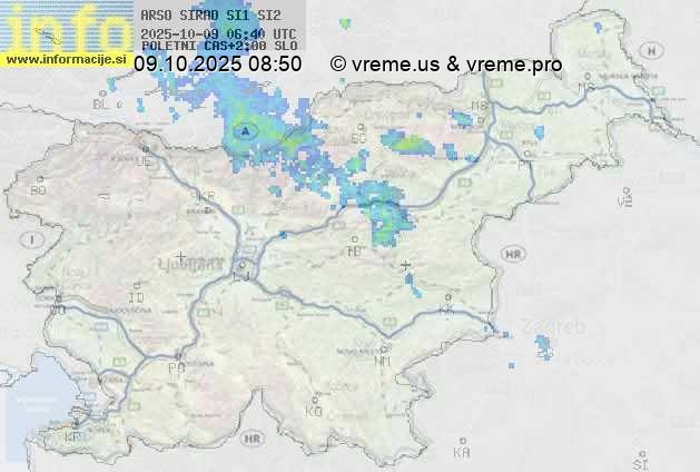 Radarska karta padavin