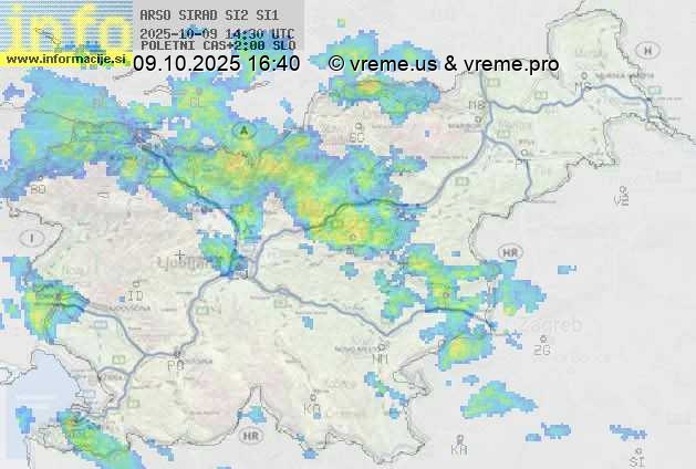 Radarska karta padavin