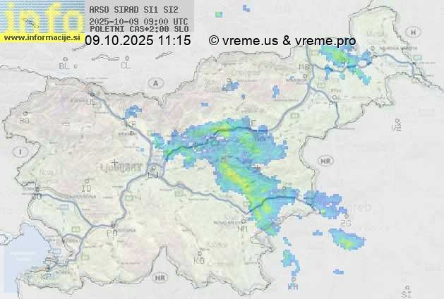Radarska karta padavin