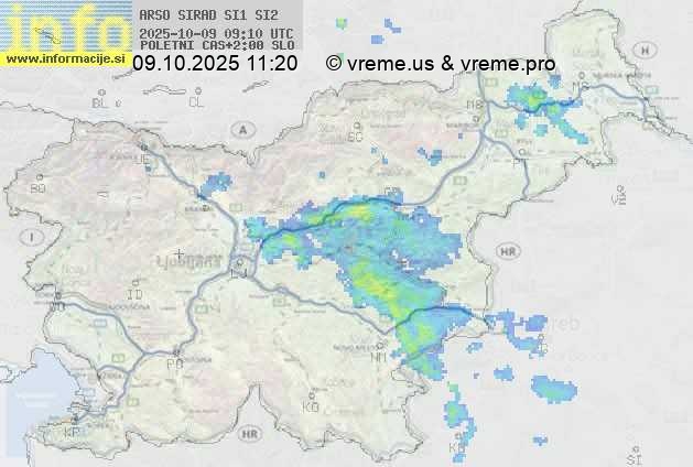 Radarska karta padavin