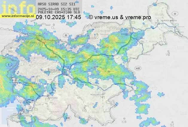 Radarska karta padavin