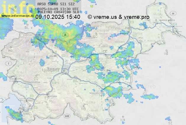 Radarska karta padavin