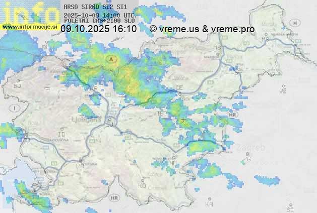 Radarska karta padavin