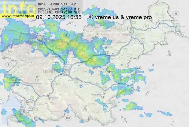 Radarska karta padavin