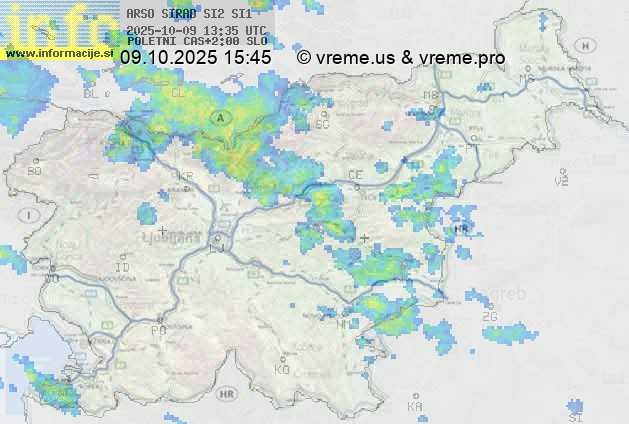 Radarska karta padavin