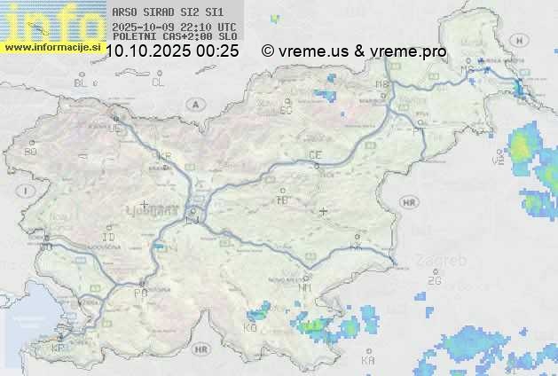 Radarska karta padavin
