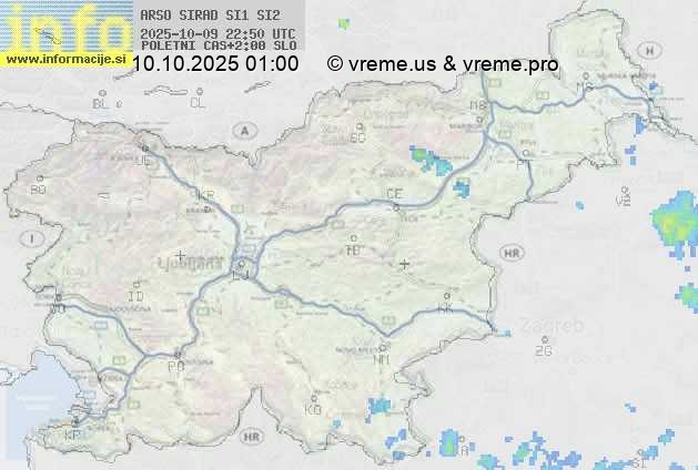 Radarska karta padavin