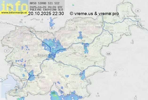 Radarska karta padavin