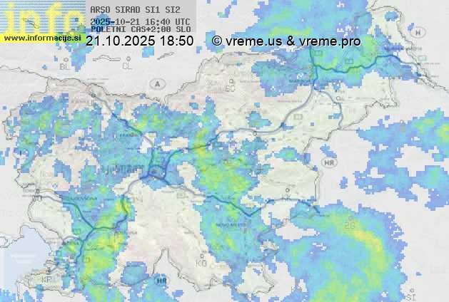 Radarska karta padavin