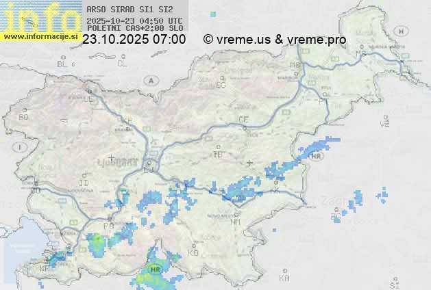 Radarska karta padavin
