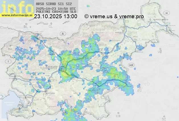 Radarska karta padavin