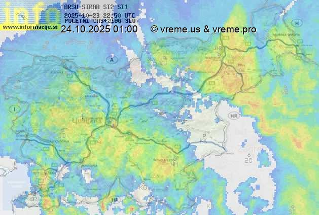 Radarska karta padavin
