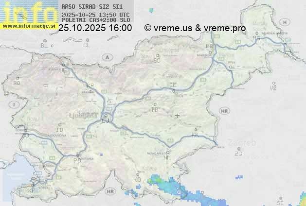Radarska karta padavin