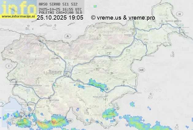 Radarska karta padavin