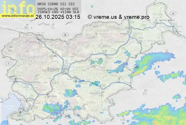 Radarska karta padavin