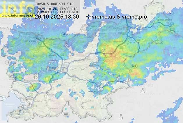 Radarska karta padavin