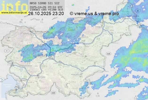 Radarska karta padavin