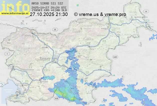 Radarska karta padavin