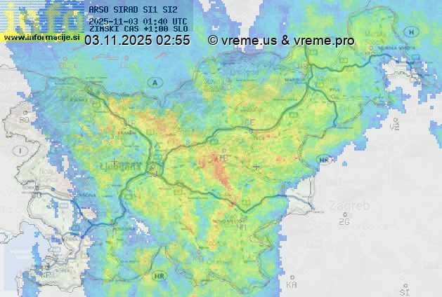 Radarska karta padavin