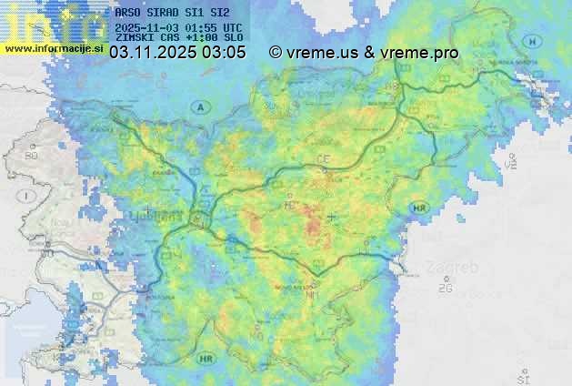 Radarska karta padavin