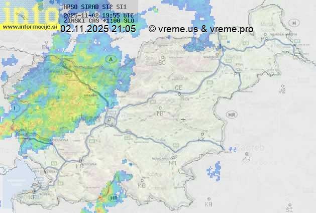 Radarska karta padavin