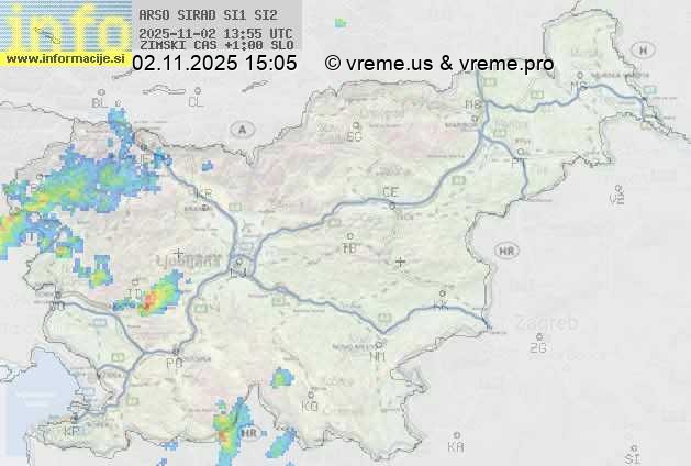 Radarska karta padavin