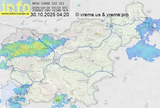 Radarska karta padavin