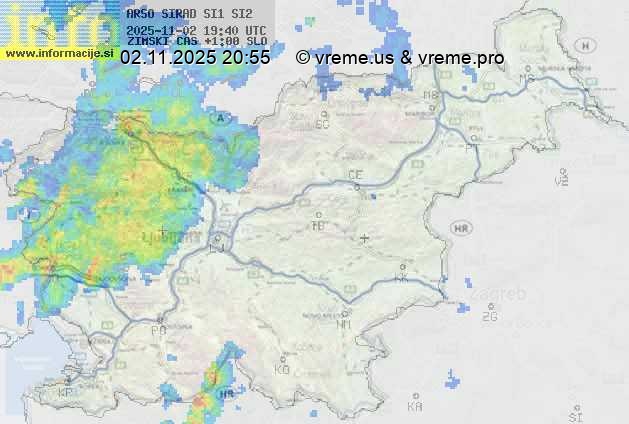 Radarska karta padavin