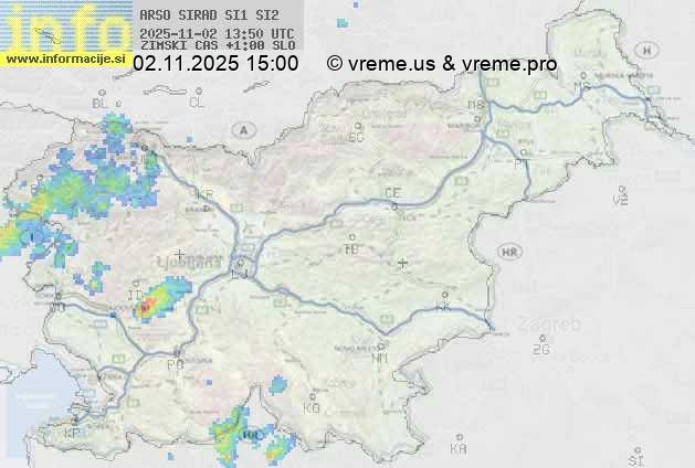 Radarska karta padavin