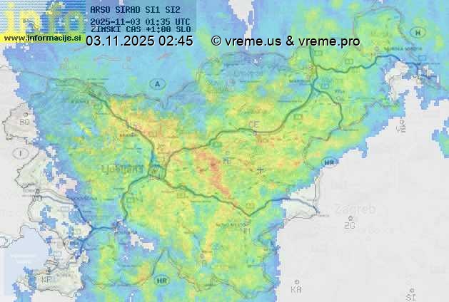 Radarska karta padavin
