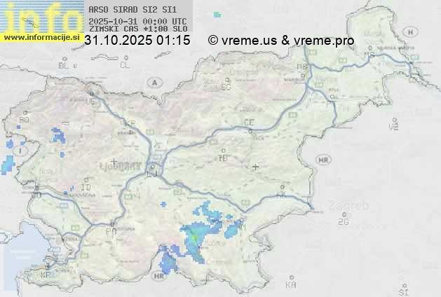 Radarska karta padavin