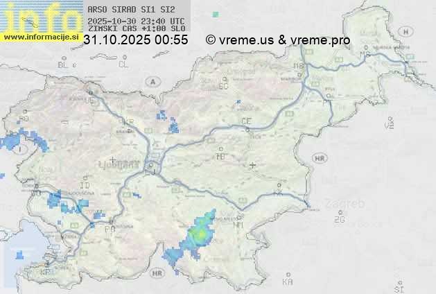Radarska karta padavin