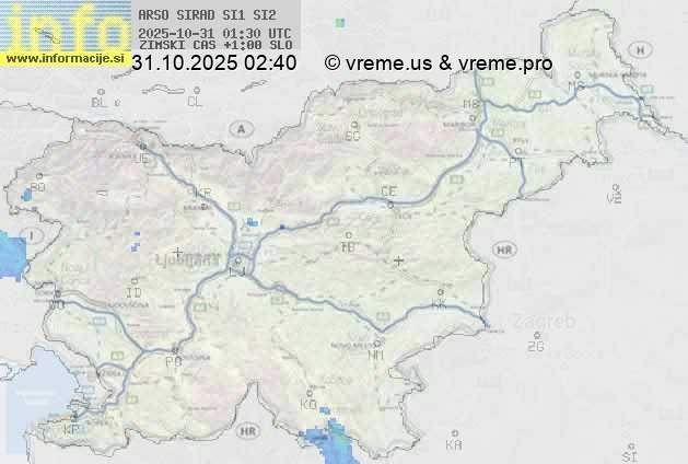 Radarska karta padavin