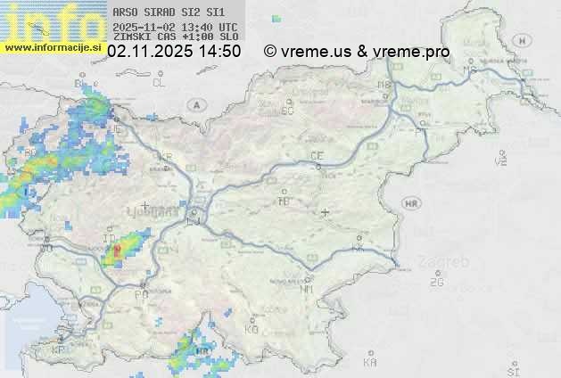 Radarska karta padavin