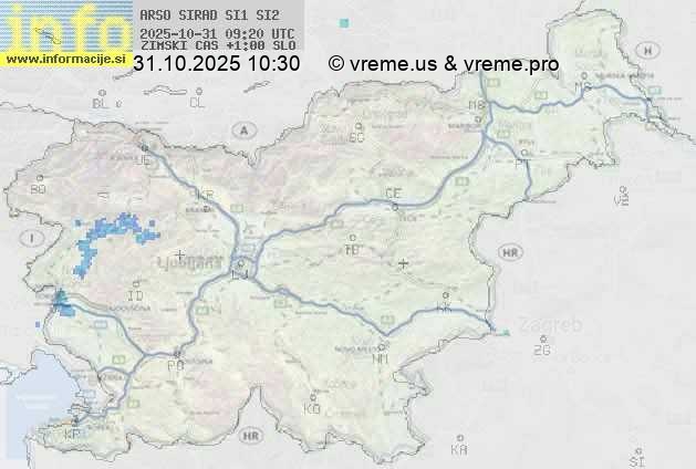 Radarska karta padavin