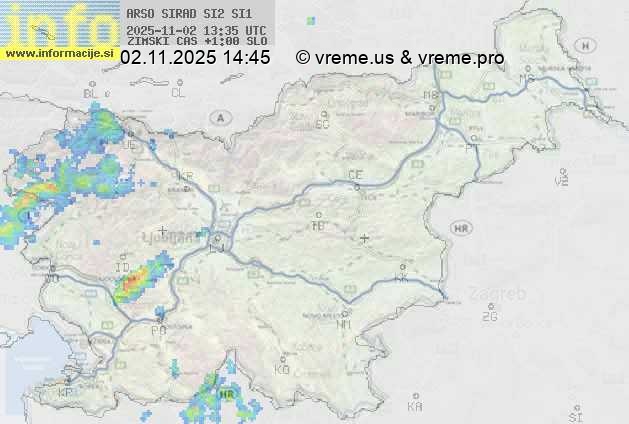 Radarska karta padavin