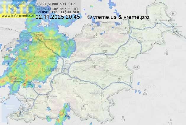 Radarska karta padavin