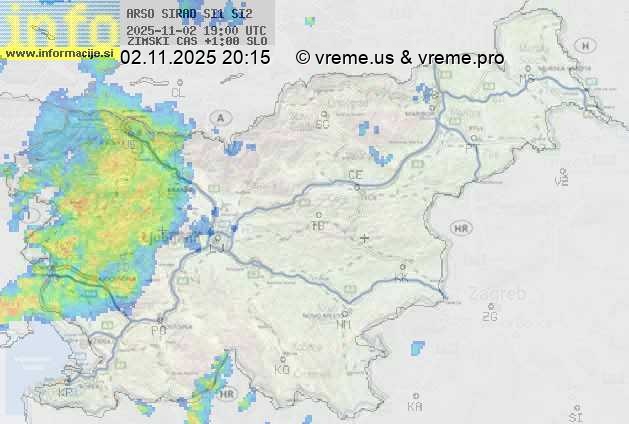 Radarska karta padavin