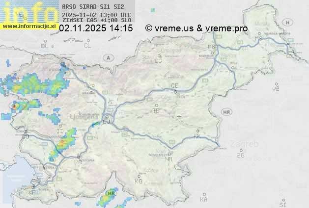 Radarska karta padavin