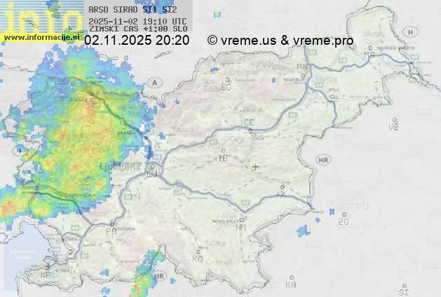 Radarska karta padavin