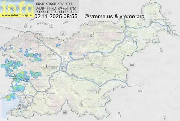 Radarska karta padavin