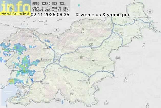 Radarska karta padavin