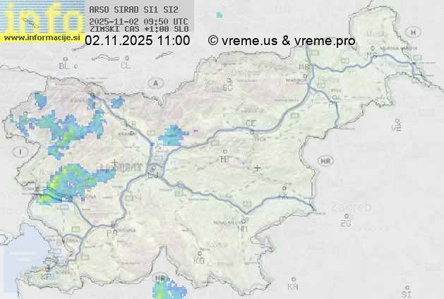 Radarska karta padavin