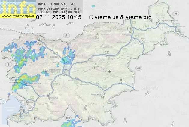 Radarska karta padavin