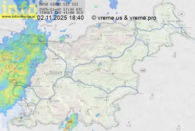 Radarska karta padavin