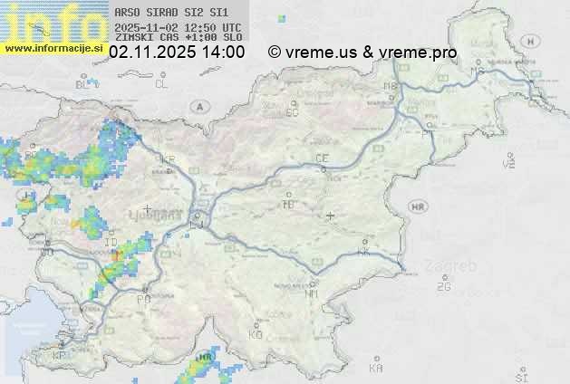 Radarska karta padavin