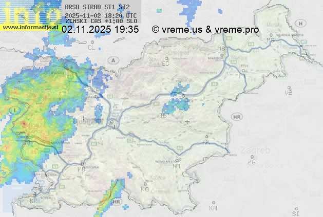 Radarska karta padavin